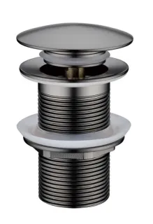 Донный клапан Boheme 612/2-GM с переливом оружейная сталь